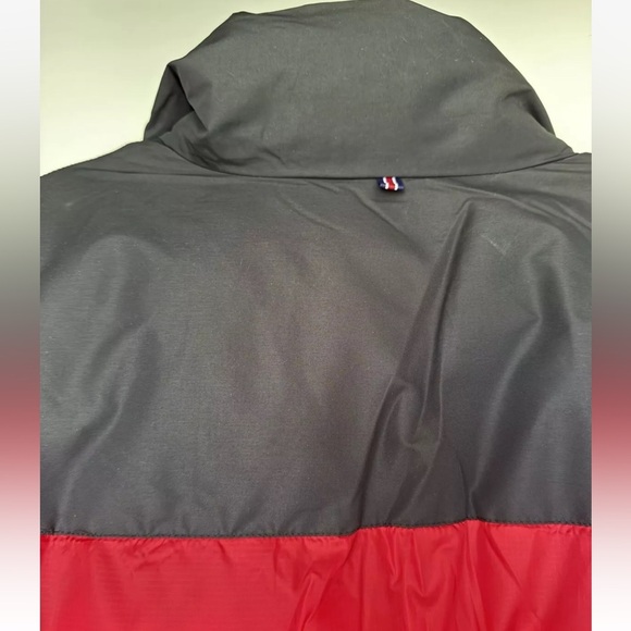 London Fog Men's Insulated Puffer Jacket Size Medium Red & Navy Blue EUC - Picture 12 of 13